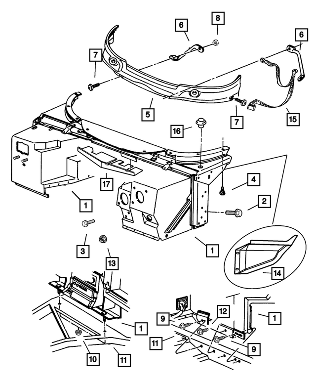 4848901AA - : A Pillar Molding, Left for Mopar Image