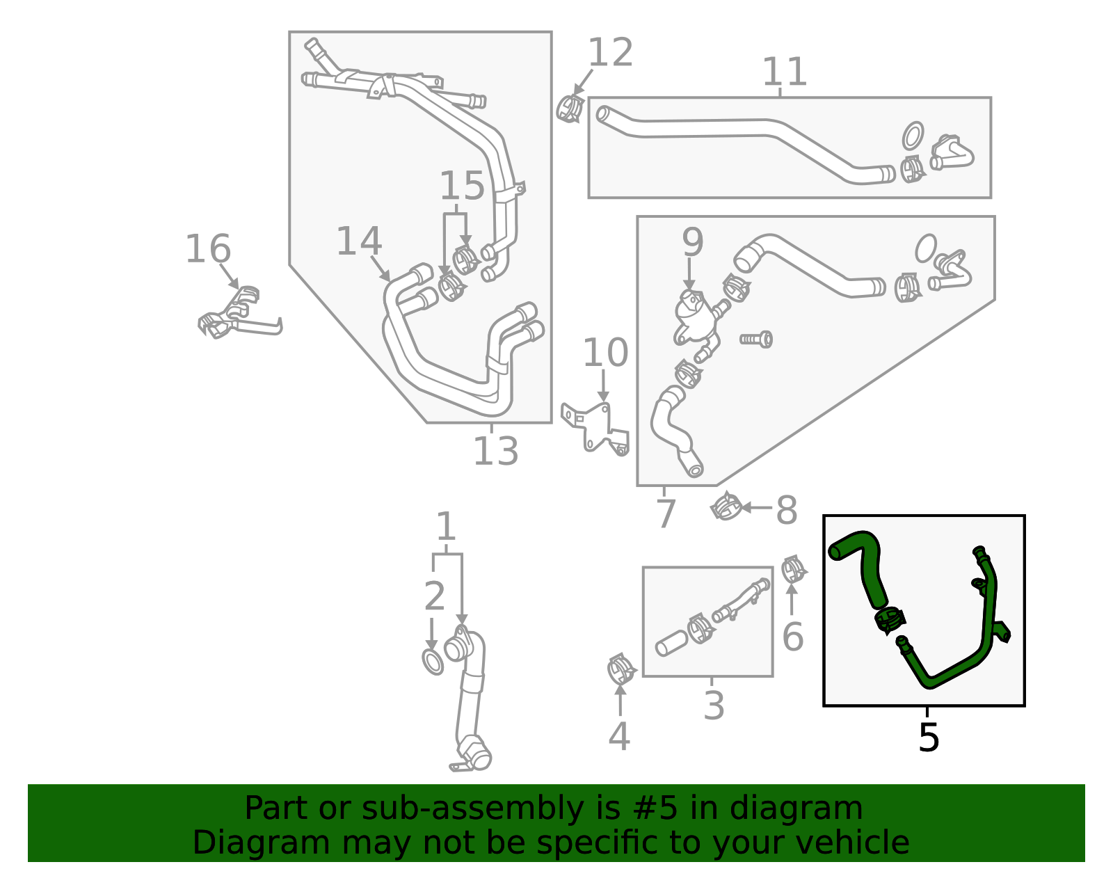 7L8-121-070-S - Engine Coolant Pipe 2013-2015 Audi Q7 | Audi OEM Parts Guy