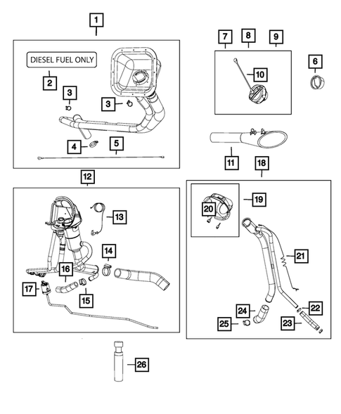 Fuel Tank Filler Tube for 2013 Ram 2500 #0
