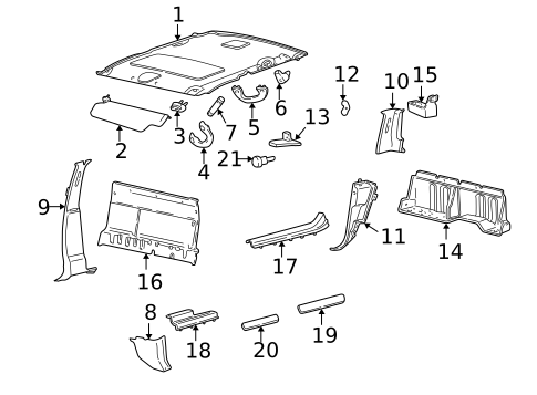 Interior Trim - Cab for 2001 Ford F-150 #0