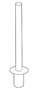 1416003183 - Body: Upper Molding Rivet for Kia: Amanti, Niro, Optima, Rio, Sedona Image