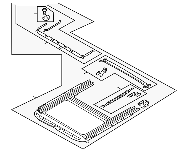 2011-2018 Porsche Cayenne Sunroof Frame 958-564-045-00 Sunset