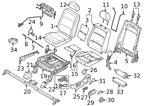 Front Seat Components for 2013 Ford Flex #0