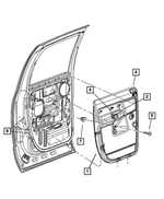 5KT511J3AB - Interior Trim: Rear Door Trim Panel, Left for Mopar Image