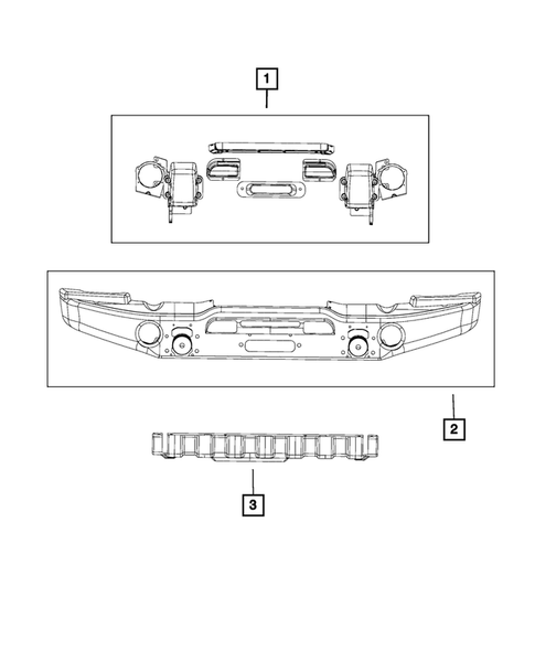 Front Bumper and Fascia for 2018 Jeep Wrangler JK #1