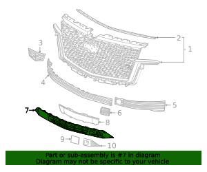 2021-2024 Cadillac Black Front Lower Grille 84855733 | OEM Parts Online