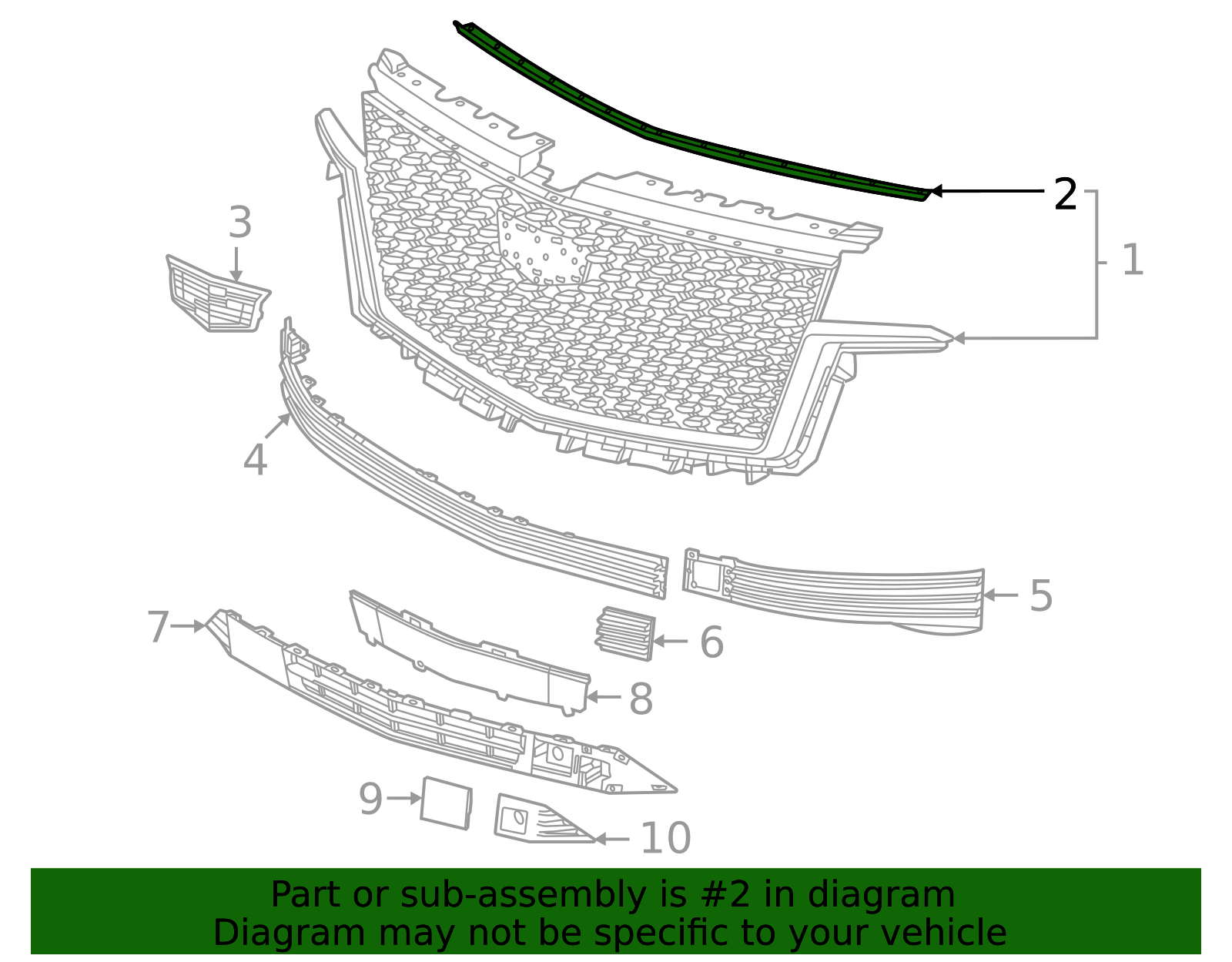 2021-2024 Cadillac Hood Front Edge Weatherstrip 85000013 | OEM Parts Online