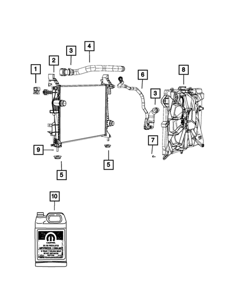 Radiator and Related Parts; Charge Air Cooler for 2018 Jeep Compass #4