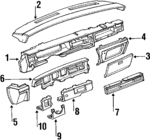 E4VY5404320A - Body: Instrument Panel for Lincoln: Continental, Town Car Image