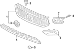 32365355 - Body: Upper Grille for Volvo Image