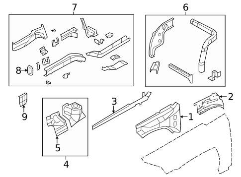 Structural Components & Rails for 2015 Jeep Compass #0