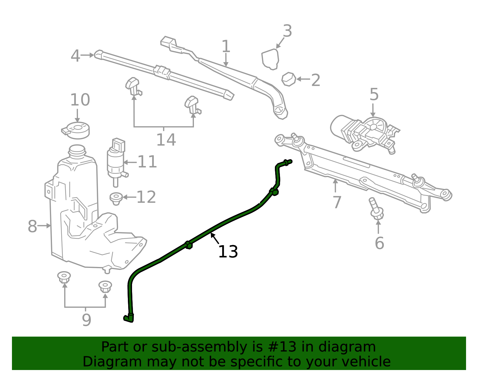 2015-2022 GM Windshield Washer Pump Hose 52027827 GM | GMPartsDirect.com