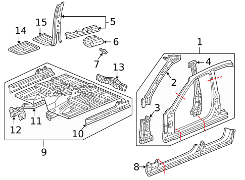 Rocker for 1999 Acura RL #0