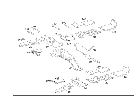 Cable Cover and Cable Ducts for 2006 Mercedes-Benz S350 #0