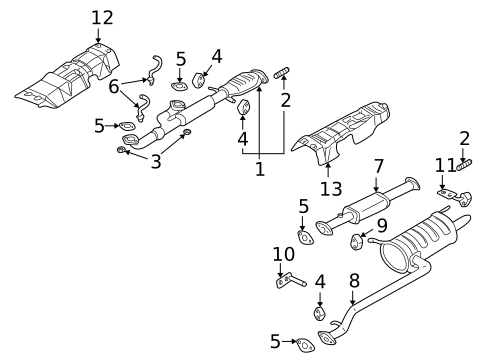 Exhaust Components for 2001 Hyundai XG300 #0