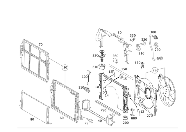 9932002 - Radiator: Catch Spring for Mercedes-Benz: 250, 300S, C250, C300, C350, C63 AMG, CL550, CL600, CL63 AMG, CL65 AMG, CLS400, CLS550, CLS63 AMG, CLS63 AMG S, E250, E350, E400, E550, E63 AMG, E63 AMG S, GLK250, GLK350, S350, S400, S500, S550, S600, SLC43 AMG, SLK250, SLK350, SLK55 AMG, SLS AMG Image image