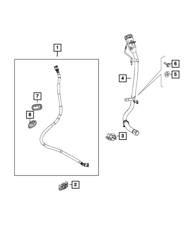 52029674AA - Fuel and Accelerator Pedal: Fuel Line Clip for Mopar Image image