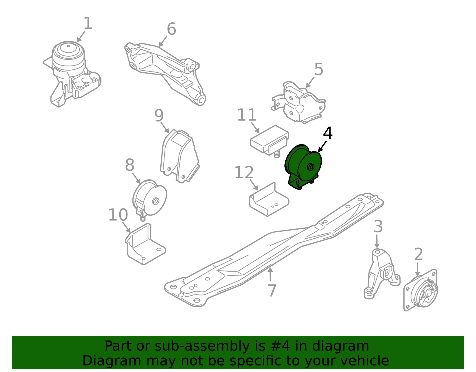 2010-2013 Suzuki SX4 | 2010-2013 Suzuki SX4 - Rear Mount | 1171054L10 ...