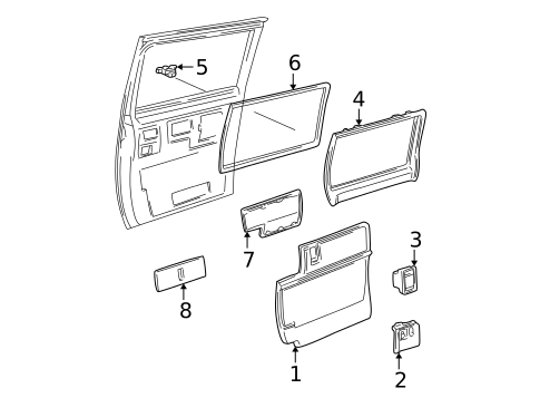 Interior Trim - Side Door for 2001 GMC Safari #0