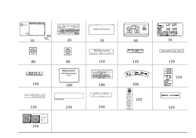 2025847021 - Tools An Accessories: Information Label for Mercedes-Benz: C230, SLK230 Image image