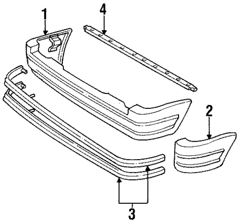 Bumper & Components - Rear for 1993 Ford Aerostar #0