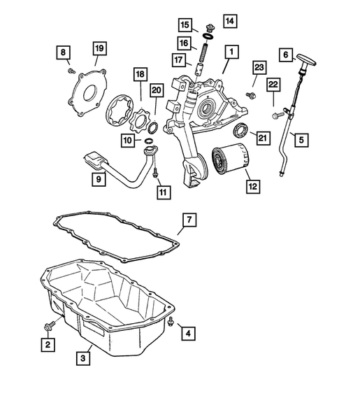 Engine Oiling for 2005 Dodge Caravan #0