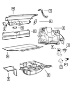 1RJ33DX9AD - Interior Trim: Lamp Opening Cover, Left for Mopar Image