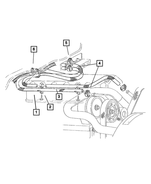 Air Conditioner and Heater Plumbing for 2001 Jeep Cherokee #4