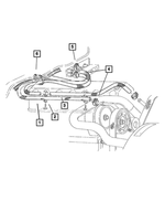 55037333AC - Air Conditioning &amp; Heater: Heater Return Hose for Jeep: Cherokee Image