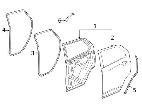 Door & Components for 2016 Buick Envision #1