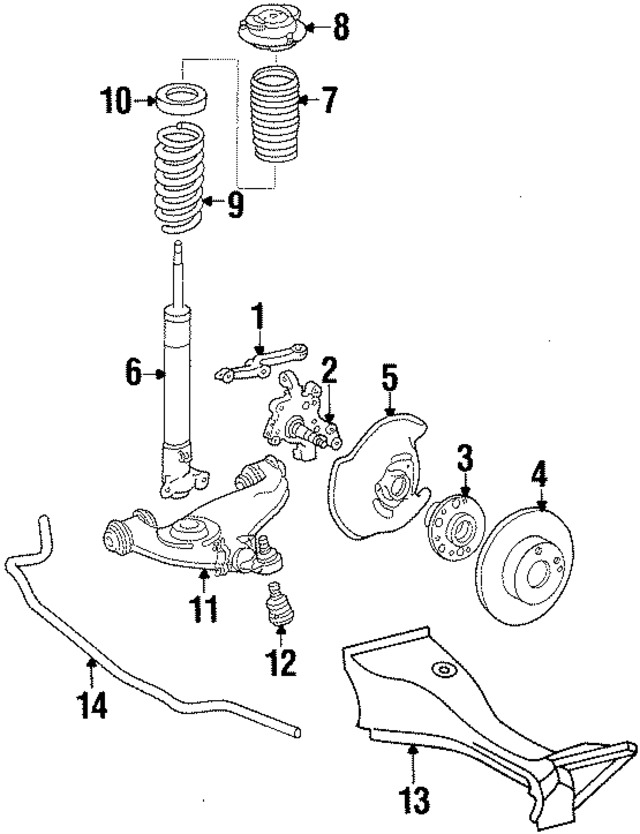 124320303064 - Suspension: Suspension Strut for Mercedes-Benz Image