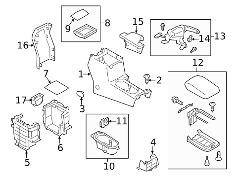 Center Console for 2018 Subaru Forester #0