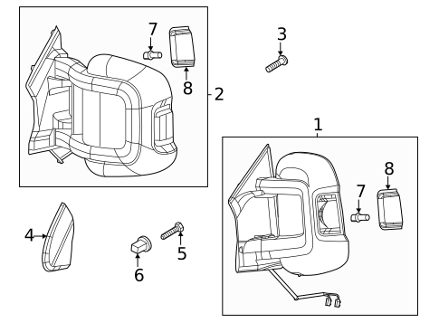 Mirrors for 2019 Ram ProMaster 3500 #0