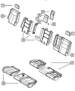1UP09DX9AA - Interior Trim: Second Row Headrest, Outboard for Mopar Image