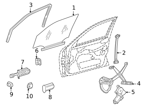 Front Door for 1999 Mercedes-Benz C230 #1