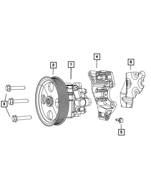 Power Steering Pump and Reservoir for 2017 Dodge Grand Caravan #0