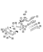 6106668AA - Frame, Bumper and Fascia: Washer for Mopar Image