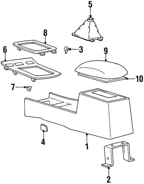 Center Console for 1998 Hyundai Sonata #0