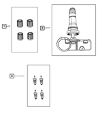 68494962AA - Wheels: Valve Stem Cap Kit for Mopar Image