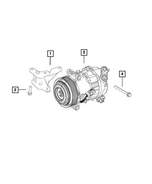 Air Conditioner Compressor and Mounting for 2015 Jeep Cherokee #2