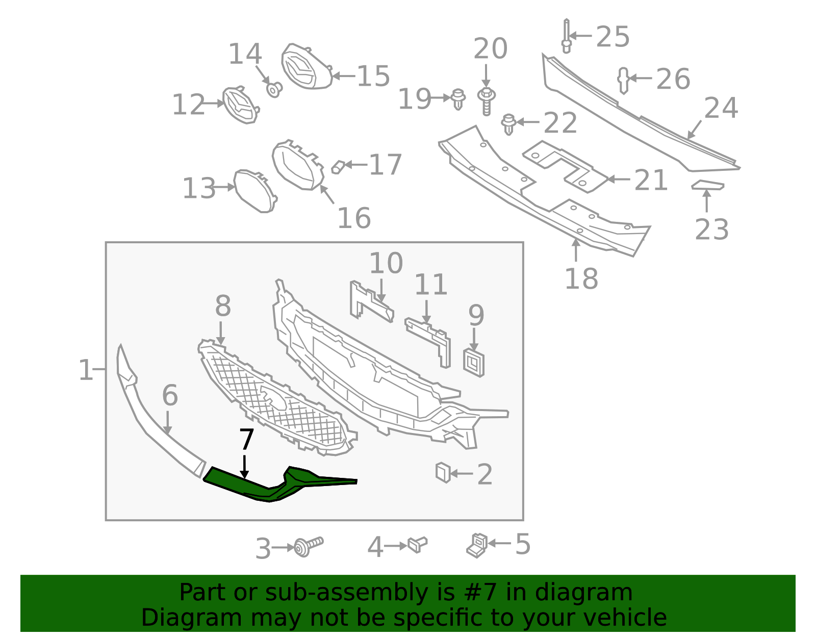 KB8A-50-7K1B - Grille Molding 2017-2021 Mazda CX-5 | Mazda-Parts