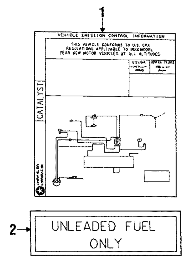 4696812 - Air &amp; Fuel Delivery: Fuel Information Label for Mopar Image