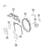 52014743AA - Cooling: Radiator Side Air Seal, Left for Ram: 2500, 3500 Image