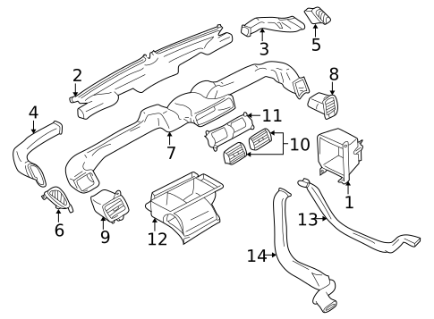Ducts for 2001 Suzuki Vitara #0