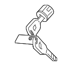 49223A0A01 - Body: Cylinder &amp; Keys for Honda Image