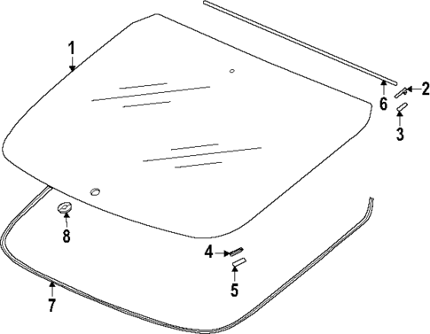 Glass - Lift Gate for 2025 Honda Civic #0