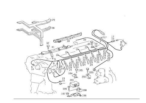 Engine Cable Harness for 1993 Mercedes-Benz 300TE #3