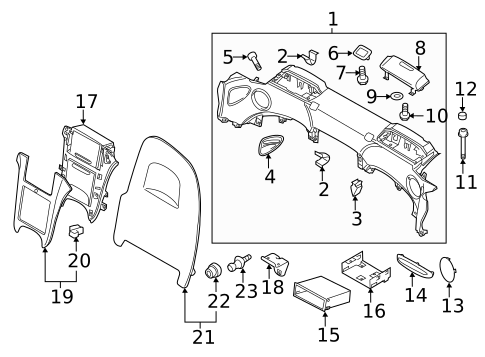 Interior Trim - Rear Body for 2015 Audi R8 #0