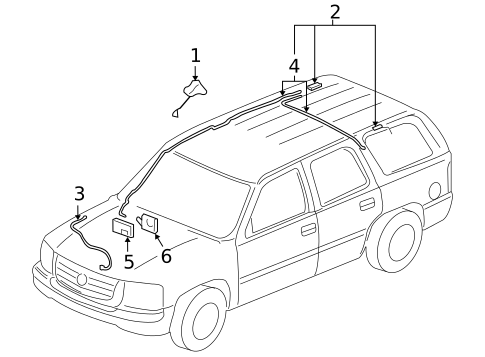 Antenna & Radio for 2003 Cadillac Escalade ESV #0
