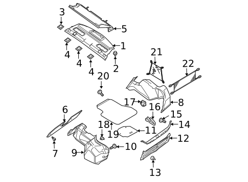 Interior Trim - Rear Body for 2005 Nissan Maxima #0